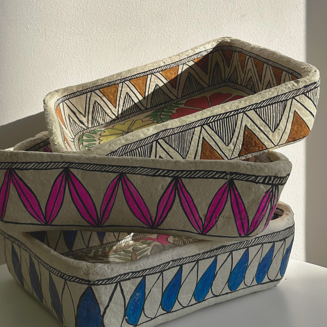 Papier Mache Tray for home decor / organise / storage