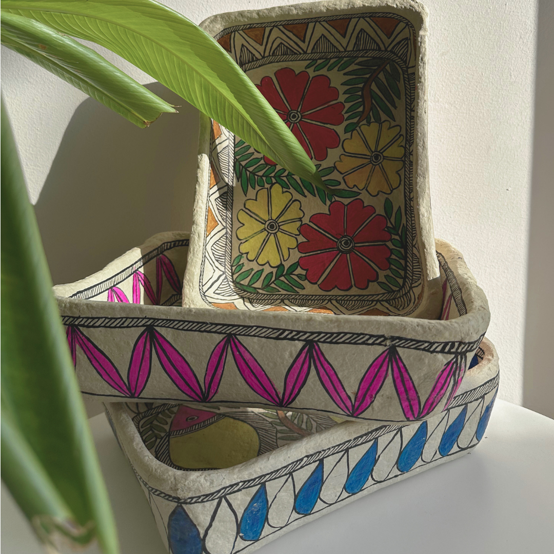 Papier Mache Tray for home decor / organise / storage