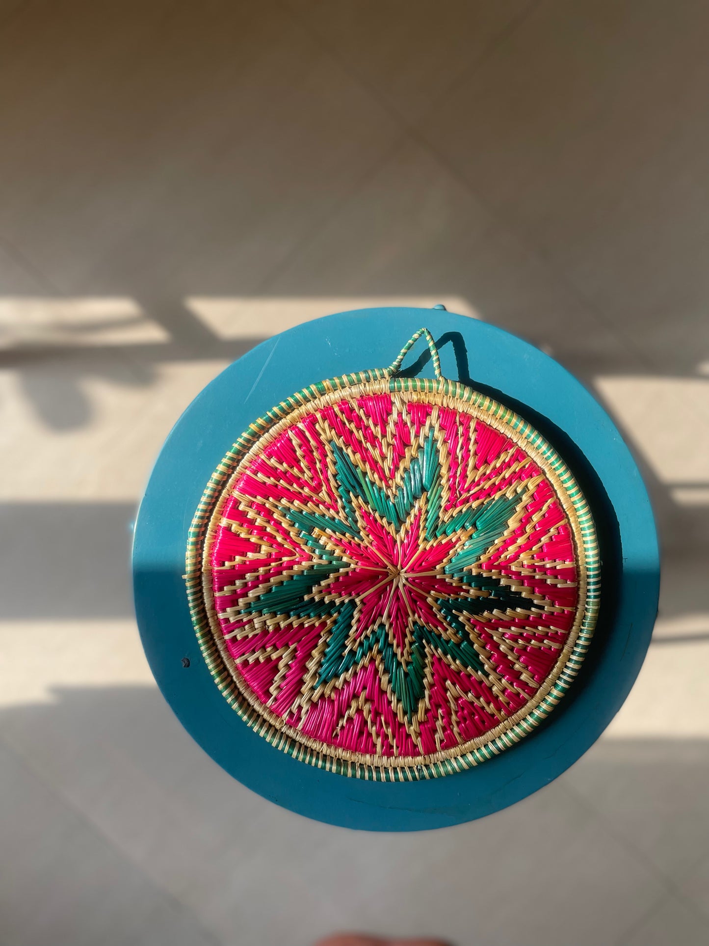 Handcrafted Sikki Grass Wall Plate: Set of #3
