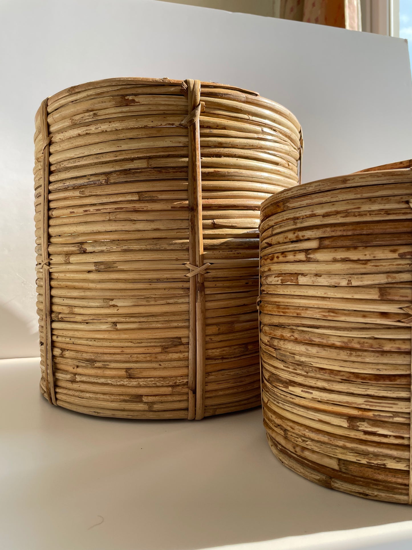 Coiled Cane Planter/ Storage ︳Large