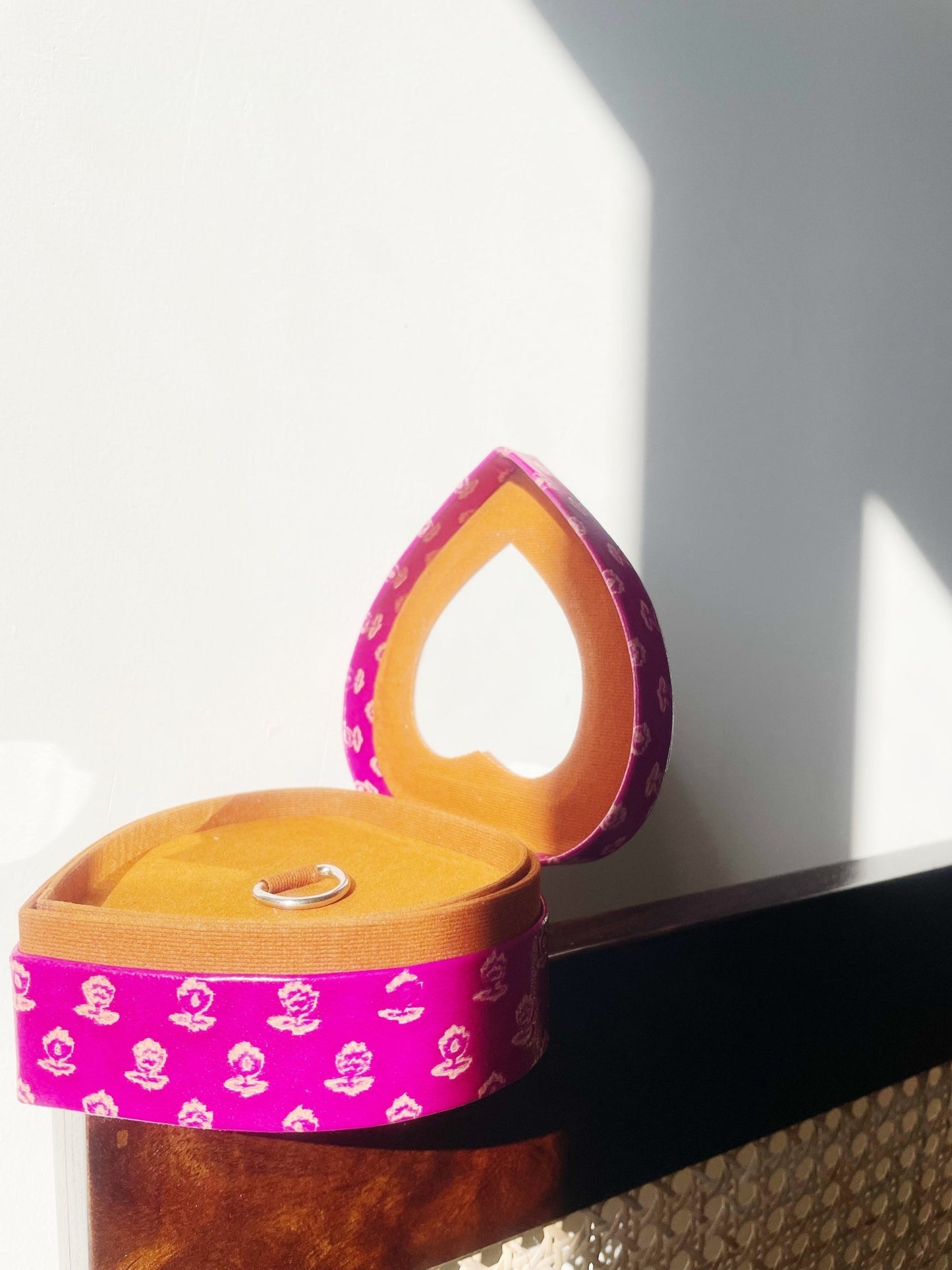 Jewellery Box - Handcrafted tanned leather.