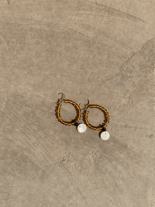 Naga Tribes ︳Handcrafted orange earrings
