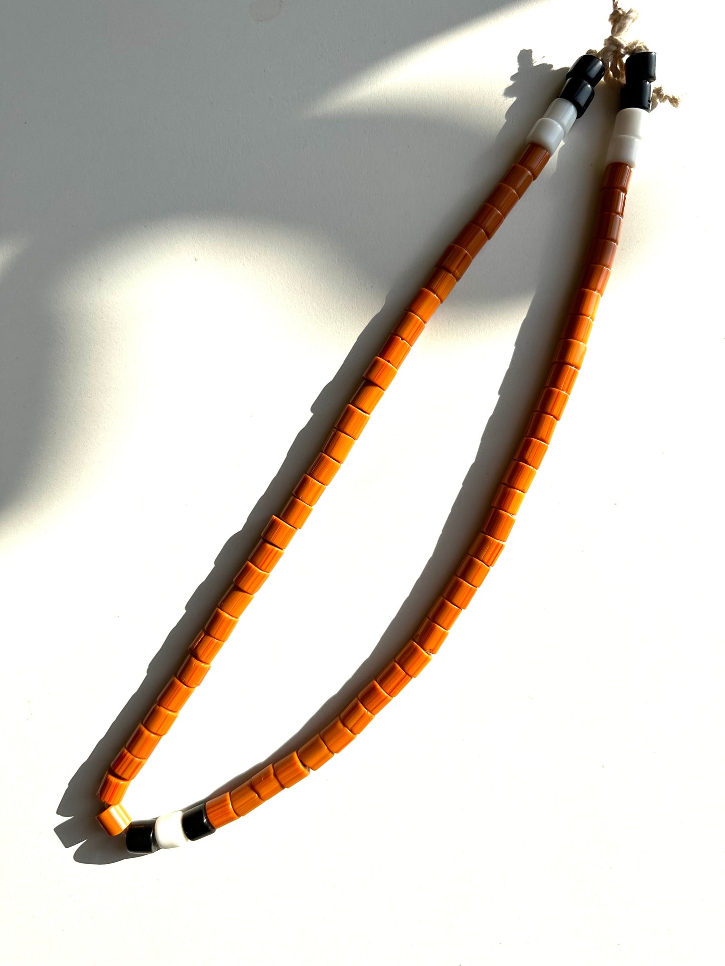 Naga Tribes - Traditional Bead Necklace Orange ⎢Chunky Jewellery.