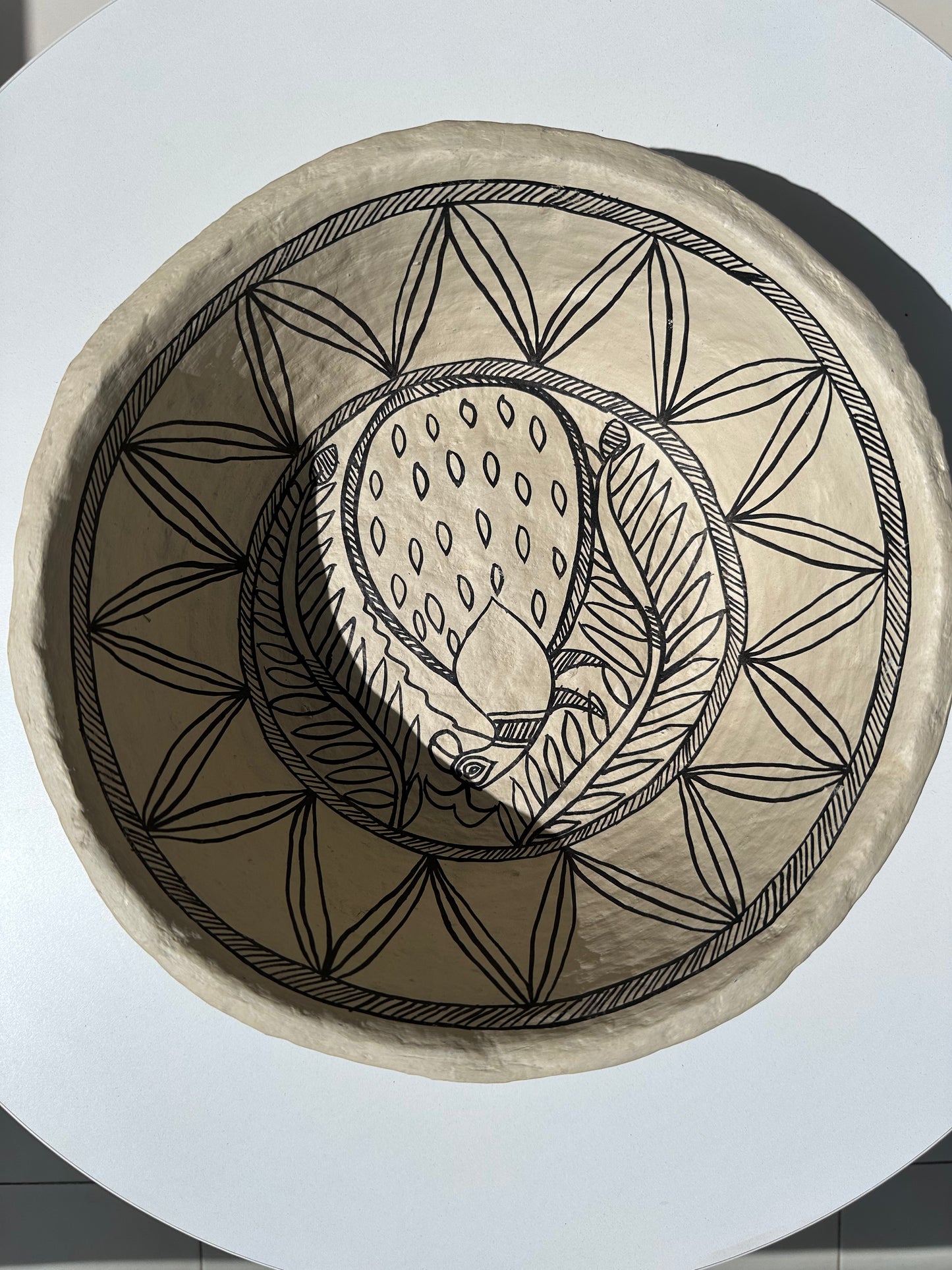 Madhubani Papier Mache I Bowl I Multi purpose I Peacock