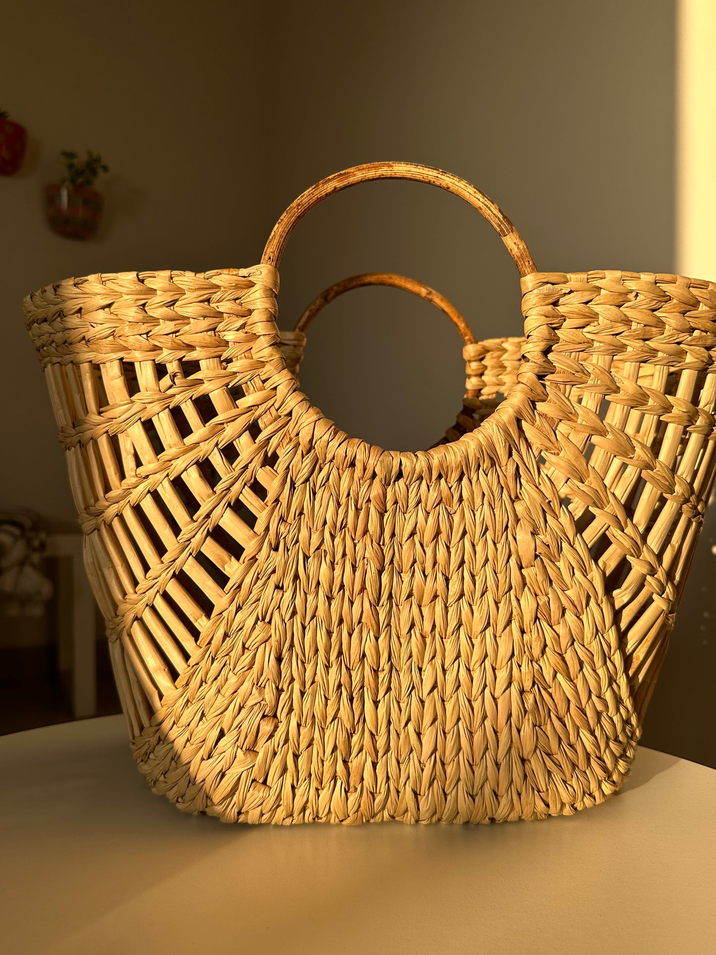 Handwoven Kauna grass tote bag - Manipur